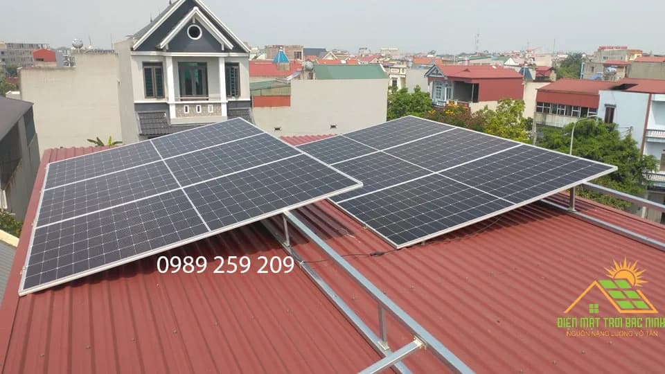 Lắp điện điện năng lượng mặt trời cho gia đình anh Tuấn ở Gia Bình, Bắc Ninh
